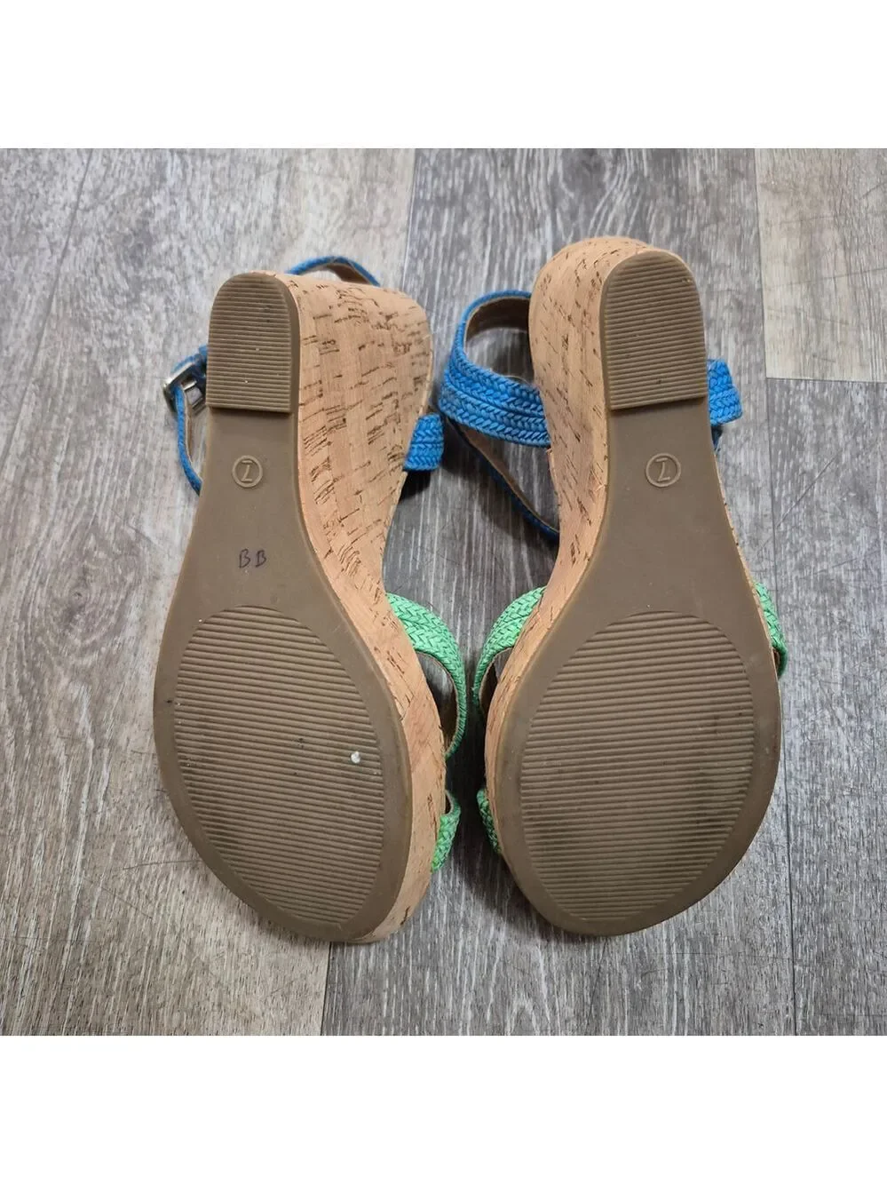Women's Ann Taylor Sandals‎ Size 7 Blue and Green